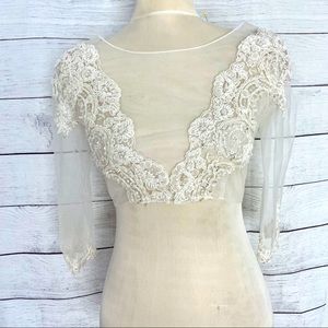Custom Wedding Dress Jacket Topper with Sleeves